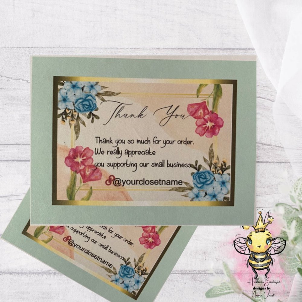 Thank You For Your Order Small Business Cards